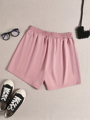  Slogan Print Home Wear Shorts