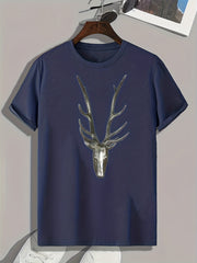 Deer Pattern Men's Sports T-shirt Graphic Tee