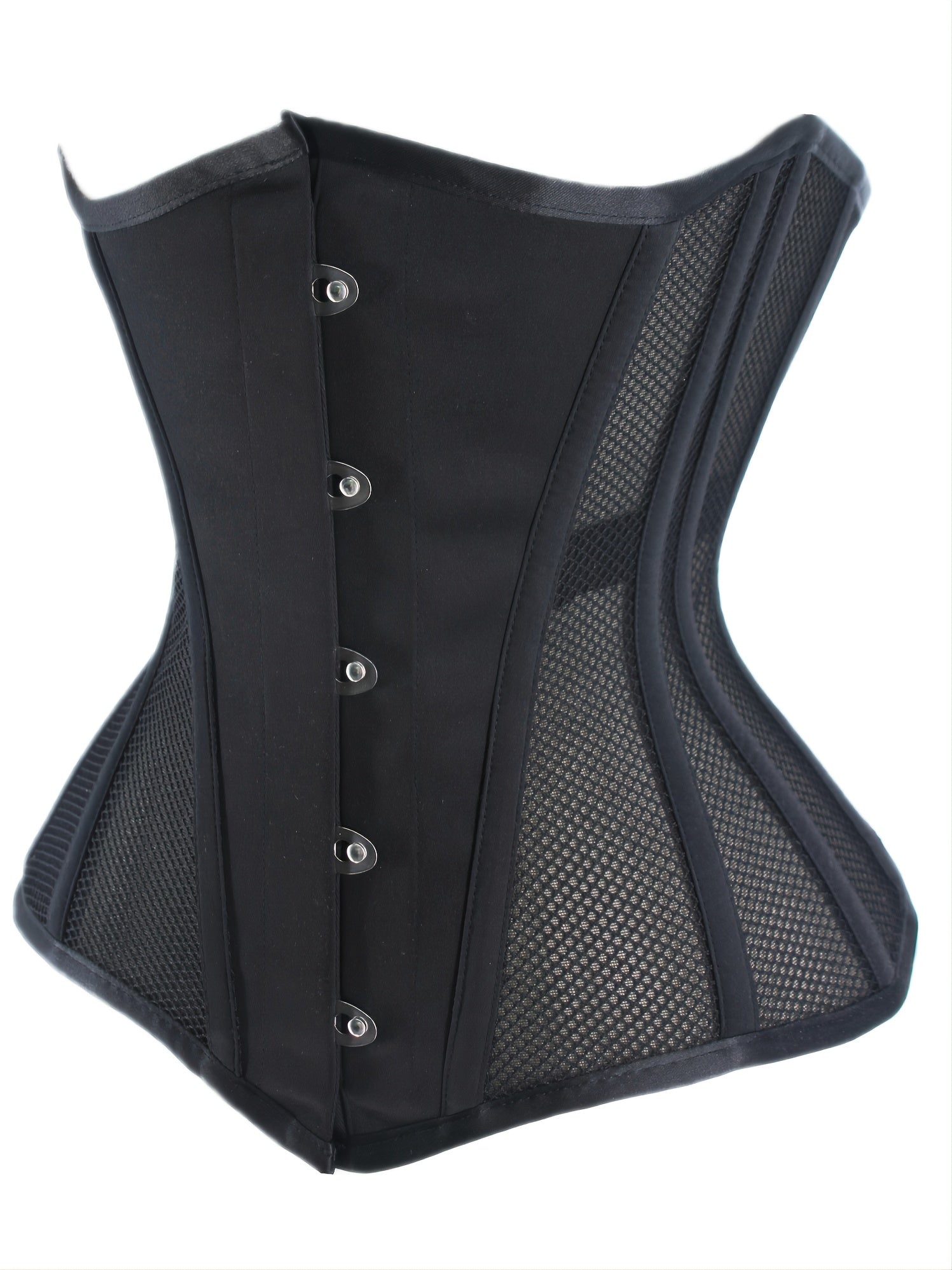 Fishnet Stitching Strapless Corset Body Shaper