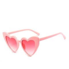 Vintage Heart Sunglasses Stylish Oversized Ladies Sun Protection Lenses
