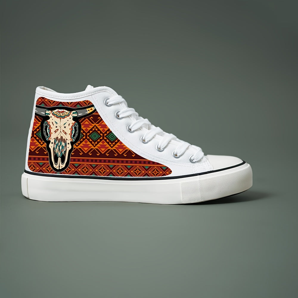Cow Print Plush Lined Thermal Chunky Canvas Sneakers