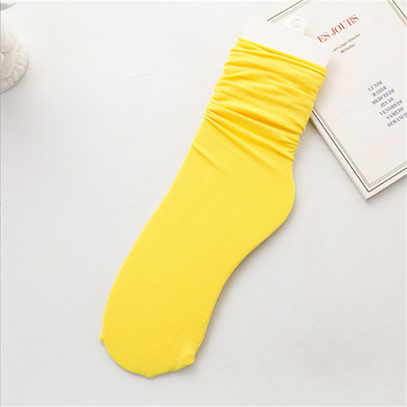 Summer Thin Casual Pile Socks for Women