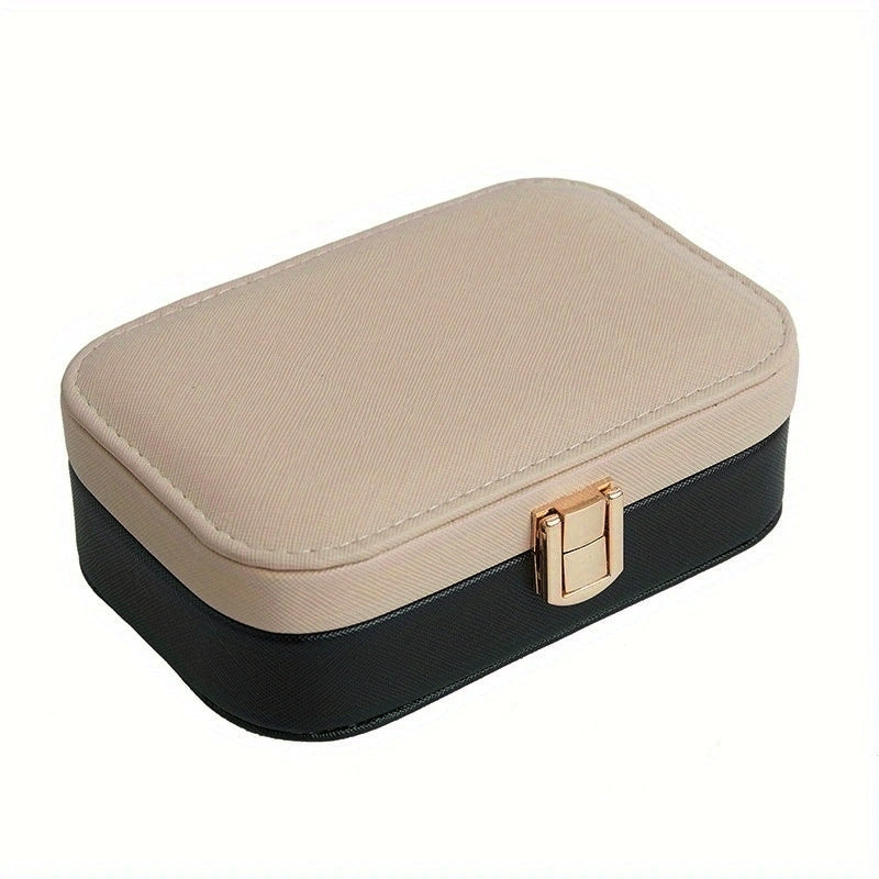 Stylish Jewelry Storage Box Travel Portable Storage Bag Solid Necklace Organizer
