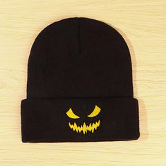 Y2K Halloween Embroidery Beanie Hat