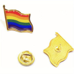 2pcs LGBT Pride Rainbow Flag Brooches Pins for Backpacks