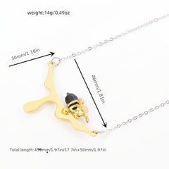 Bee & Water Drop Honey Necklace Men's Pendant