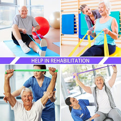 4pcs TPE Yoga Resistance Band Set Elastic Fitness Stretching Band