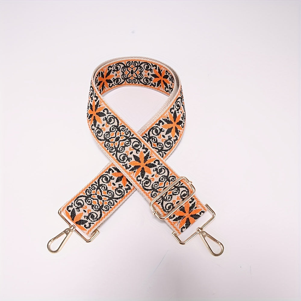 Vintage Pattern Wide Bag Strap All Match Strap For Shoulder Bag