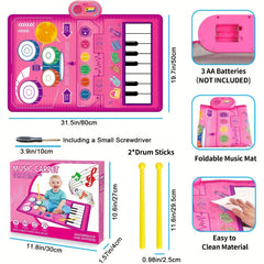 2 in 1 Baby Piano Keyboard & Drum Floor Mat