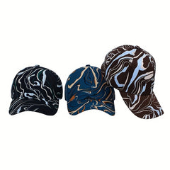Complex Line Patterns Baseball Cap For Outdoor Sports