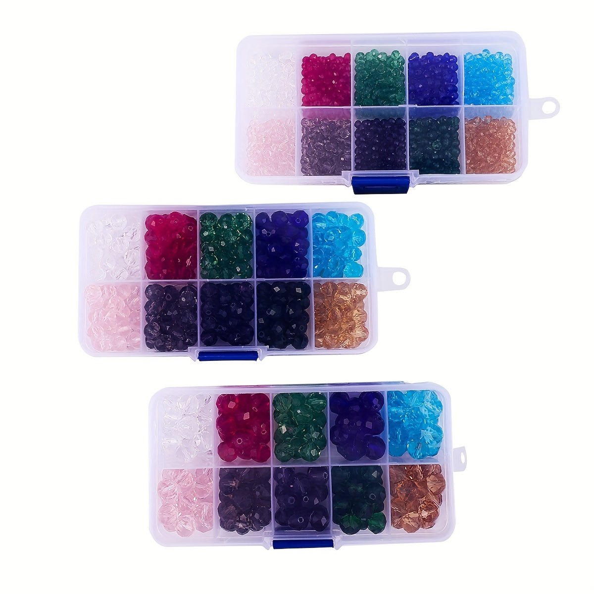 10 Glass Ball Beads Transparent Earth Beads Crystal Loose Beads