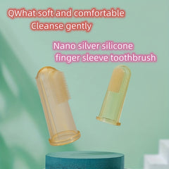 Baby Finger Toothbrush Soft Silicone Tongue Cleaner with Case