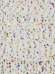 Colorful Dot Open Front Pocket Cardigan Long Sleeve Sweater for Fall & Winter