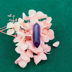 Amethyst Healing Crystal Cubes Set - Natural Tumbled Wand for Reiki Balance
