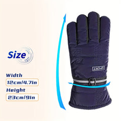 Winter Fleece Lined Warm Gloves Anti Slip Waterproof for Cycling Running