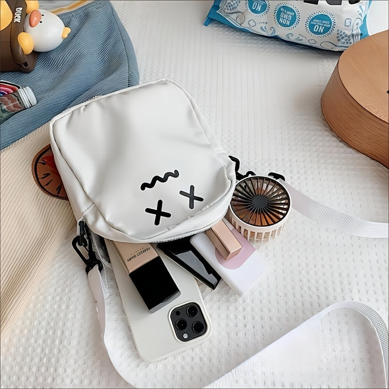 Funny Face Crossbody Bag Halloween Ghost Skull Elf Shoulder Bag