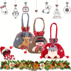 Christmas Gift Doll Bag Small Christmas Gift Bag Christmas Knitted Doll Gift Bag