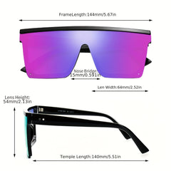 2pairs Large Rimless Sunglasses UV Protection Bundle