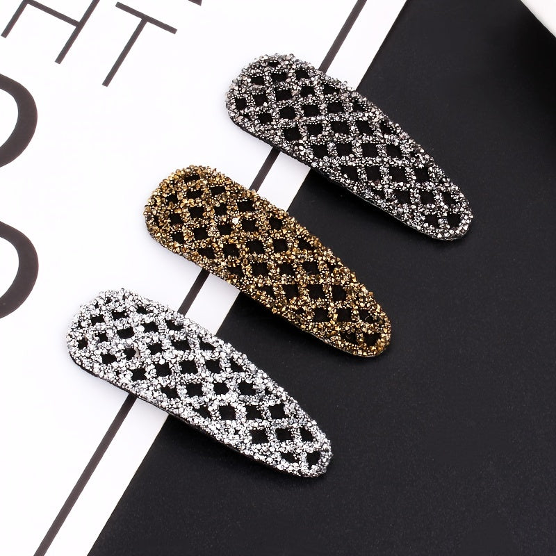 Sparkling Rhinestone Hairpins Barrette for Women Girls