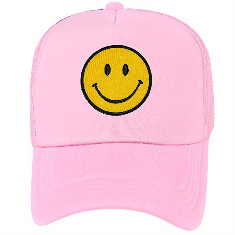 Vintage Mesh Trucker Hat with Smile Foam High Crown