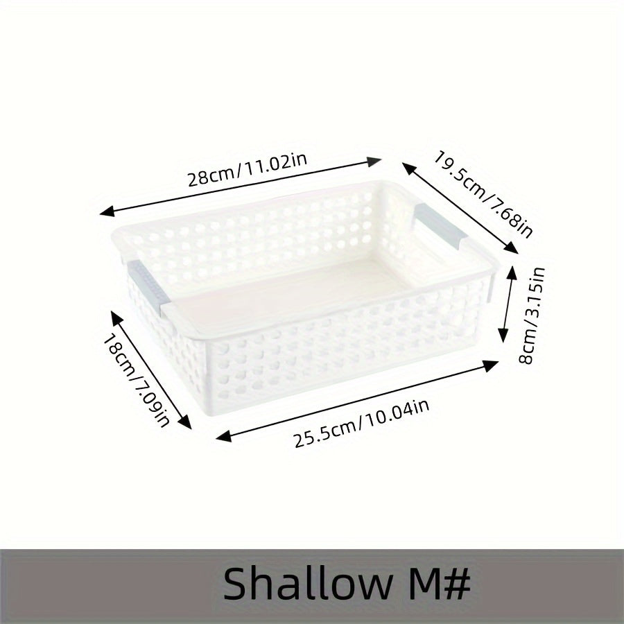 Plastic Storage Basket Desktop Sundries Storage Box Rectangular Snack Stationery