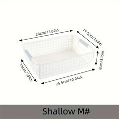 Plastic Storage Basket Desktop Sundries Storage Box Rectangular Snack Stationery