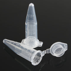 50pcs 1.5ml Micro Plastic Test Tube Centrifuge Vial Snap Cap