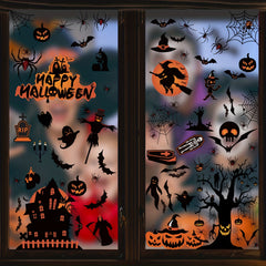 8pcs Halloween Window Clings Decals for Glass Window Decorations