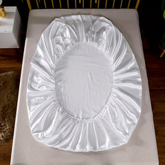 Luxuriously Soft Satin Fitted Sheet for Bedroom & Guest Room