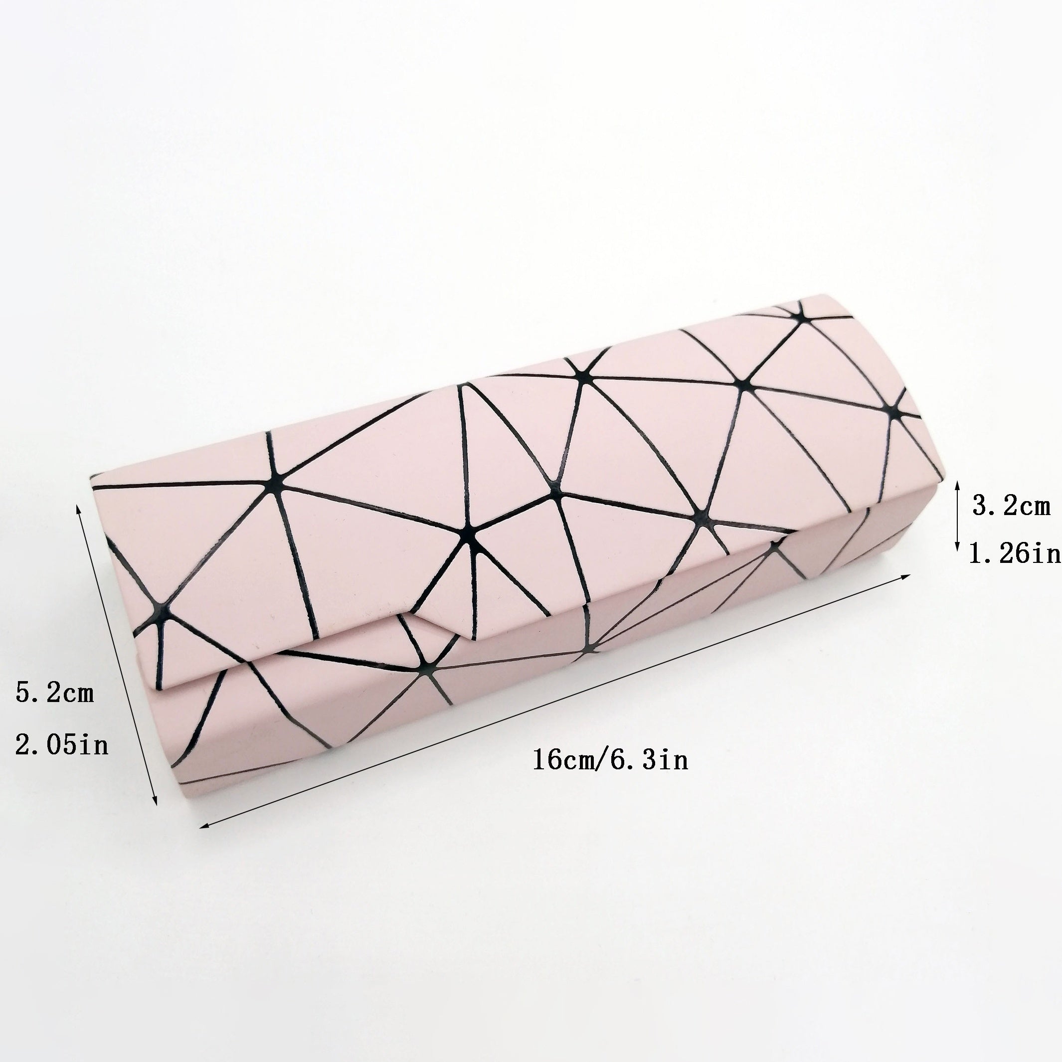 Geometric Eyeglasses Case Magnetic Closure Glasses Sunglasses Case