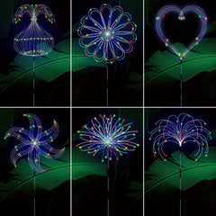 6pcs Solar Garden Lights 120 LED Copper Wire Decorative Outdoor Lights