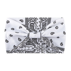 Boho Headbands Yoga Wide Knot Hair Bands Sweat Printed Sweatband