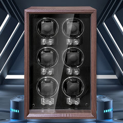 Wooden Watch Winder Storage Box 6 Slot