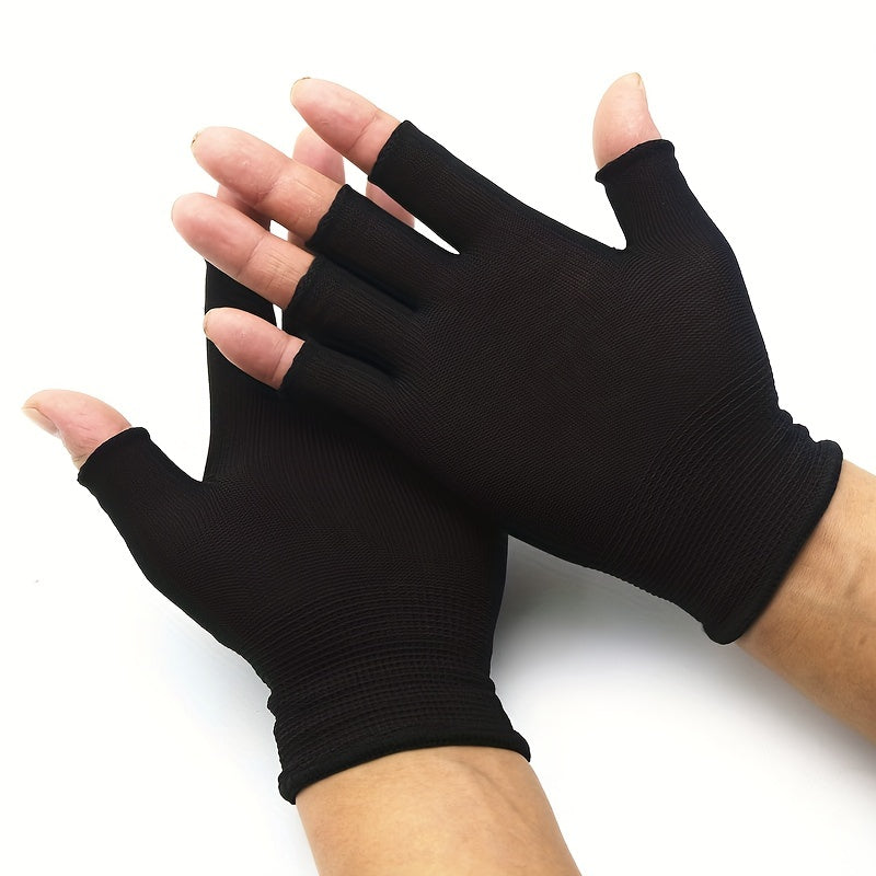 Fingerless Fishing Gloves for Sun Protection, Women Men, Durable, Cut-Resistant
