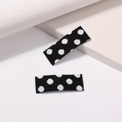 2pcs Polka Dot Snap Clip Hair Clip for Women Girls