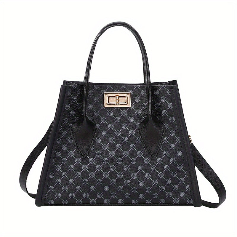 Classic Style Women's Handbag Turn Lock Crossbody Bag
