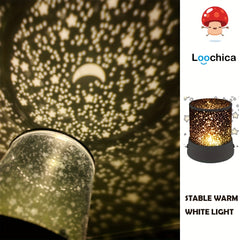 Kid's Moon Star Projector Lamp - Battery Powered