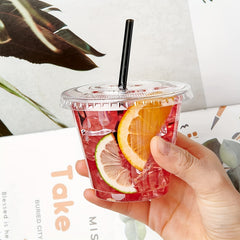 9 oz Clear Plastic Cup with Lid - Disposable and Crack Resistant