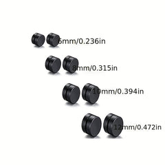 Men's Stainless Steel Magnetic Ear Clip Earrings