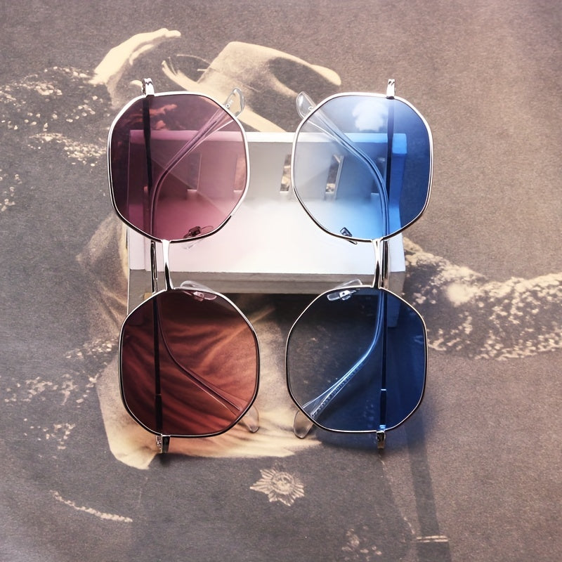 Metal Tinted Lens Sunglasses UV Protection