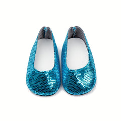 Sequin Pocket Doll Shoes for 18 inch American Dolls