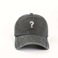 Vintage Mark Baseball Cap Street Retro Washed Denim Soft Top Curved Peaked Cap