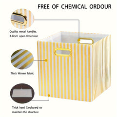 2pcs Non-woven Storage Box Metal Handle For Finishing Clothes Toys Sundries