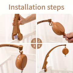 Wooden Mobile Foldable Bedside Toy