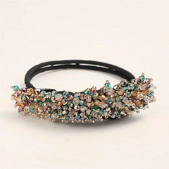 Crystal Pearl Hair Device Braided Headdress Hair Artifact Bun Accessories