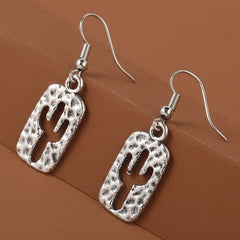 Hollow Cactus Drop Dangle Earrings For Women Girls Ear Jewelry