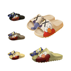 Men's Anime Print Non Slip Platform Slides Soft Sole Cloud Slides