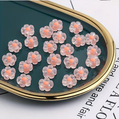 20pcs 12mm Matte Acrylic Flower Beads DIY Jewelry Bracelet