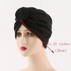 Leopard Print Knotted Turban Cap Set