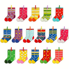 Colorful Paper Socks & Gloves Matching Game Toy for Christmas Halloween